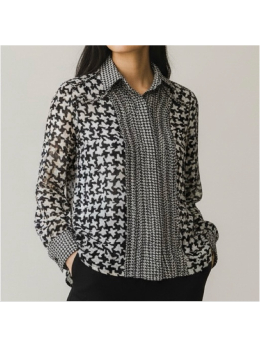 ZARA Basic Sheer Career button down size small